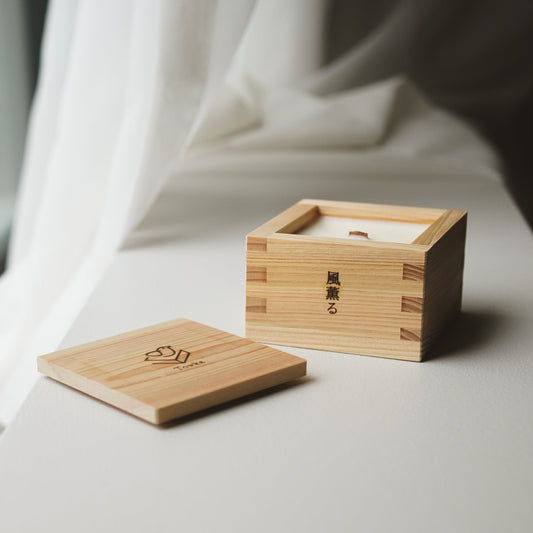 Masu Box Candle in Kaze Kaoru "Wind Bringing Smell of Green Leaves"